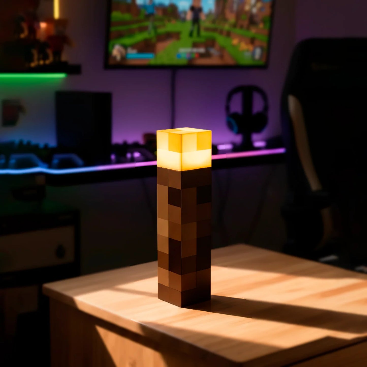 Antorcha de minecraft multicolor